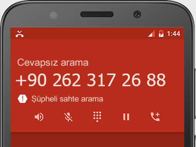 0262 317 26 88 numarası dolandırıcı mı? spam mı? hangi firmaya ait? 0262 317 26 88 numarası hakkında yorumlar