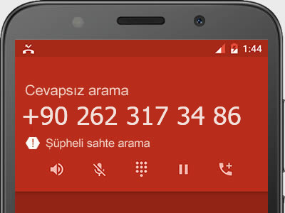 0262 317 34 86 numarası dolandırıcı mı? spam mı? hangi firmaya ait? 0262 317 34 86 numarası hakkında yorumlar