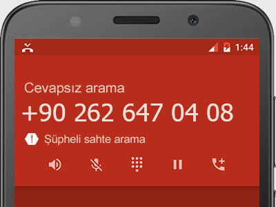 0262 647 04 08 numarası dolandırıcı mı? spam mı? hangi firmaya ait? 0262 647 04 08 numarası hakkında yorumlar