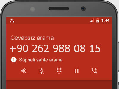 0262 988 08 15 numarası dolandırıcı mı? spam mı? hangi firmaya ait? 0262 988 08 15 numarası hakkında yorumlar